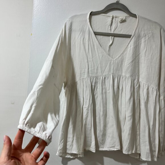 ✨ VICI Flawless White Boho Peplum Blouse – Size M ✨ - Picture 6 of 8